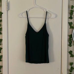 dark green tank top